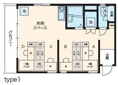 ＴＣＲＥ目黒本町の物件間取画像