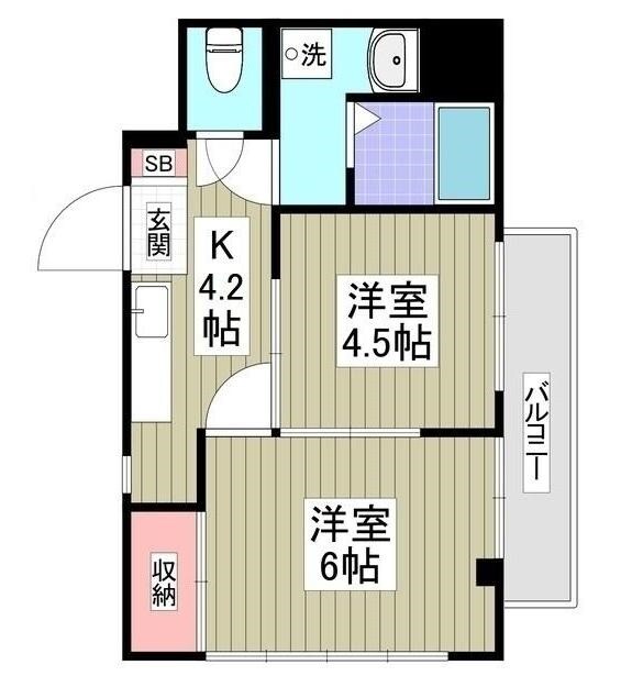 六町駅 徒歩9分 3階の物件間取画像