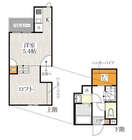 南与野駅 徒歩9分 2階の物件間取画像