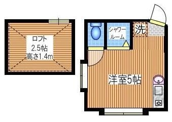 西新宿五丁目駅 徒歩7分 2階の物件間取画像