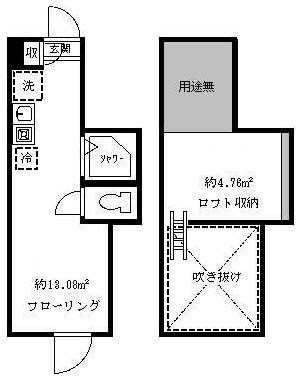 下落合駅 徒歩6分 1階の物件間取画像