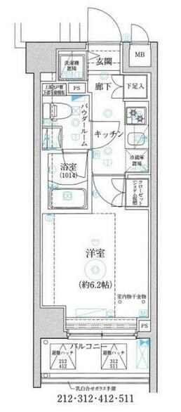 レアライズ立川の物件間取画像