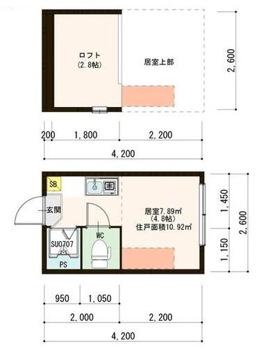 三鷹台駅 徒歩10分 1階の物件間取画像