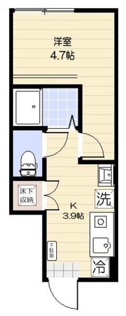 西太子堂駅 徒歩5分 1階の物件間取画像