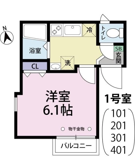 尾久駅 徒歩9分 3階の物件間取画像