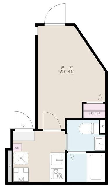 新柴又駅 徒歩3分 2階の物件間取画像