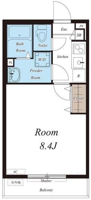谷在家駅 徒歩10分 1階の物件間取画像
