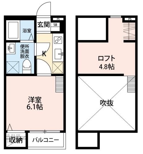 レユシット松戸の物件間取画像