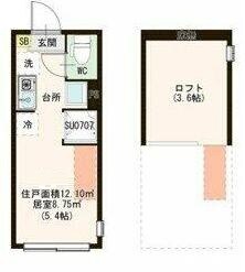 堀切駅 徒歩6分 2階の物件間取画像