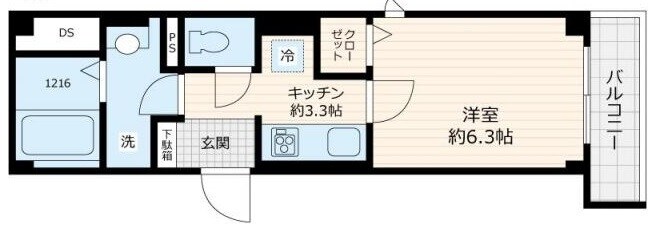 竹ノ塚駅 徒歩3分 4階の物件間取画像