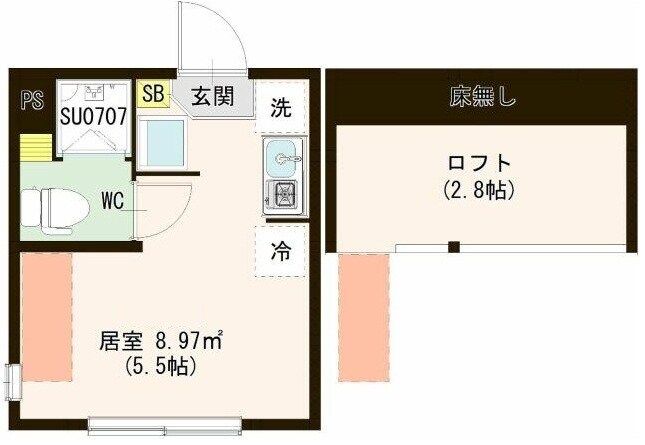 キューブときわ台の物件間取画像