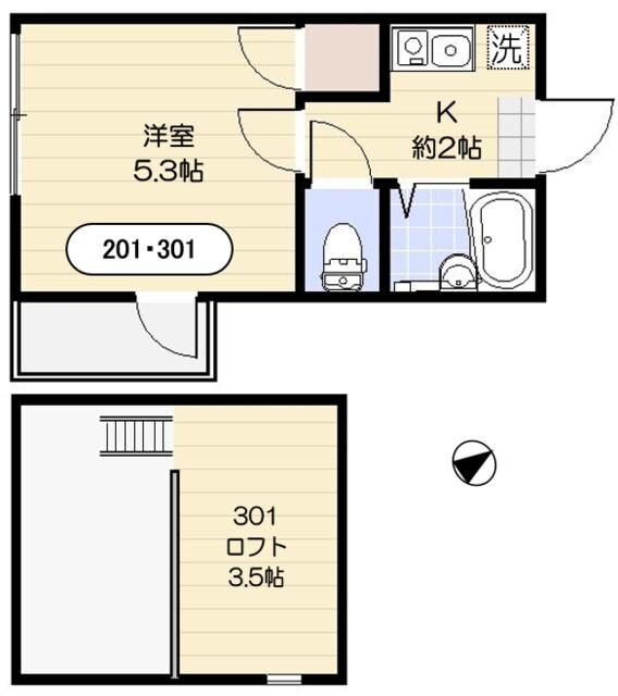 町屋駅 徒歩11分 3階の物件間取画像