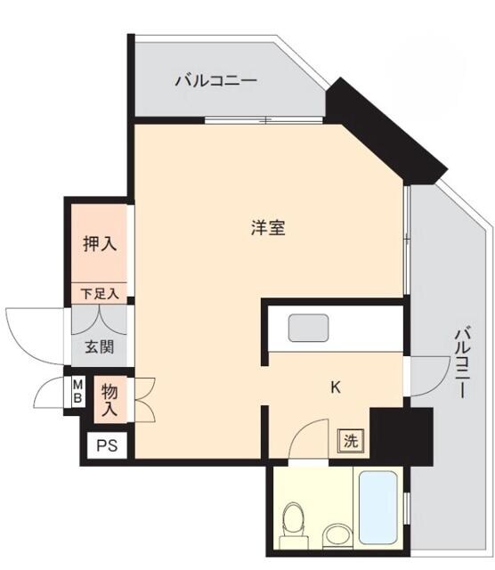 五反田駅 徒歩4分 3階の物件間取画像