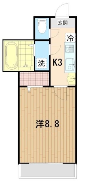 三郷駅 徒歩9分 1階の物件間取画像