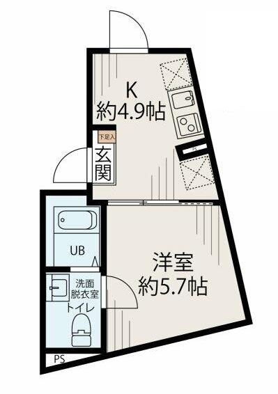 江北駅 徒歩12分 3階の物件間取画像