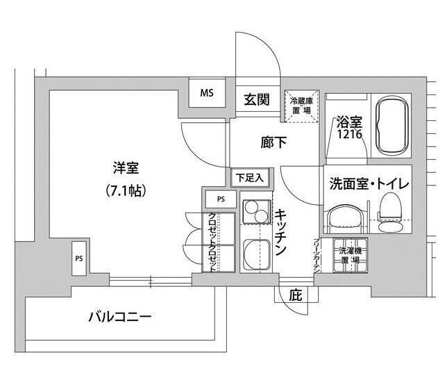 上野駅 徒歩6分 4階の物件間取画像