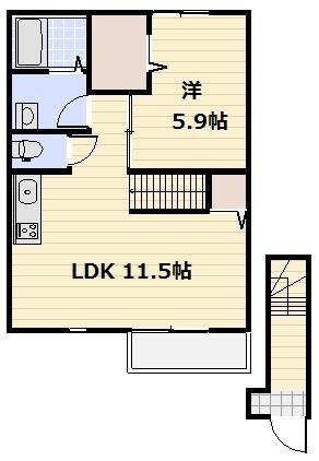 三郷駅 徒歩6分 2階の物件間取画像