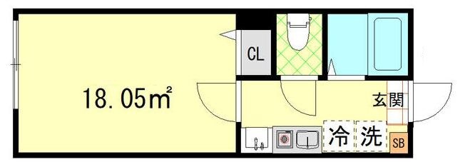 熊野前駅 徒歩5分 1階の物件間取画像