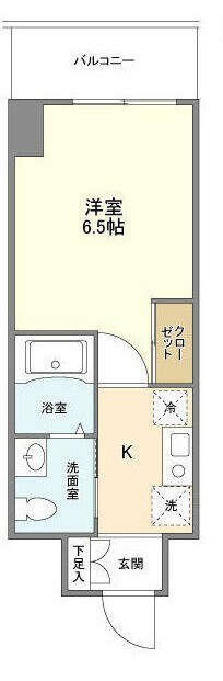 蕨駅 徒歩7分 6階の物件間取画像