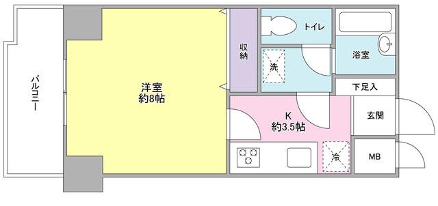 本八幡駅 徒歩3分 5階の物件間取画像