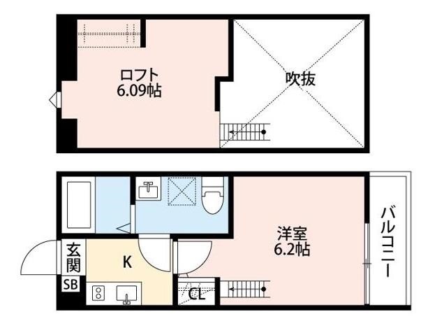 竹ノ塚駅 徒歩12分 2階の物件間取画像