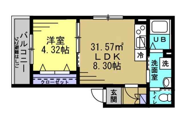 船橋駅 徒歩16分 2階の物件間取画像