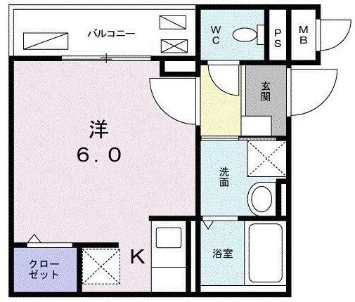 下落合駅 徒歩2分 4階の物件間取画像