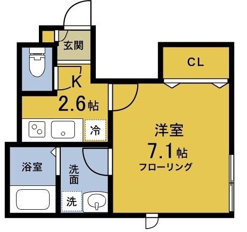 上町駅 徒歩4分 1階の物件間取画像