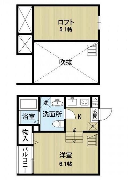 松戸駅 徒歩16分 2階の物件間取画像