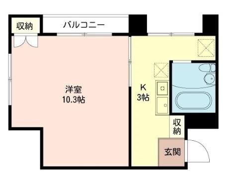 世田谷駅 徒歩3分 3階の物件間取画像