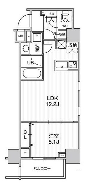 ステージグランデ錦糸町Ⅱの物件間取画像