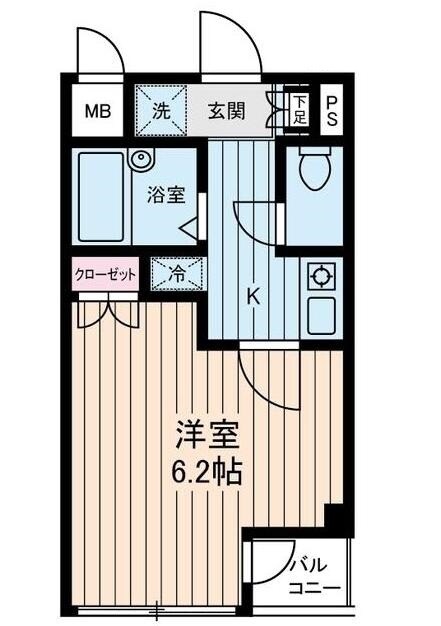 新小岩駅 徒歩6分 2階の物件間取画像