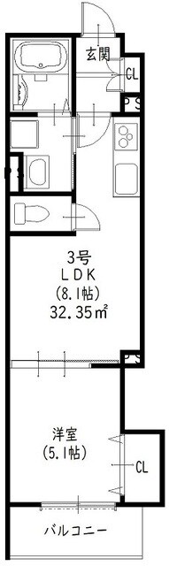 クリエオーレ東山町の物件間取画像