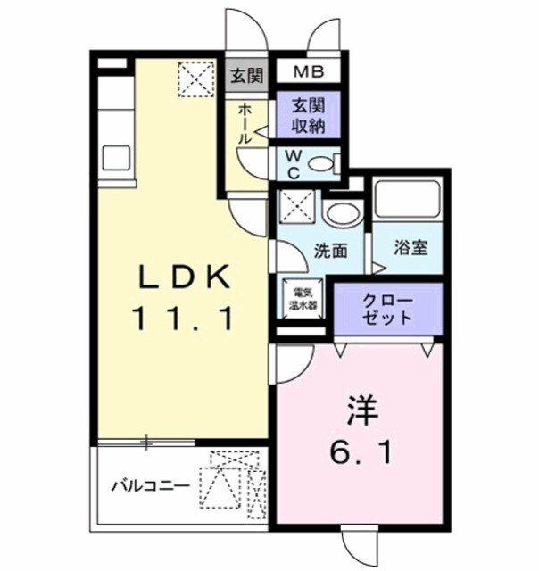 サンシャイン南勝山の物件間取画像