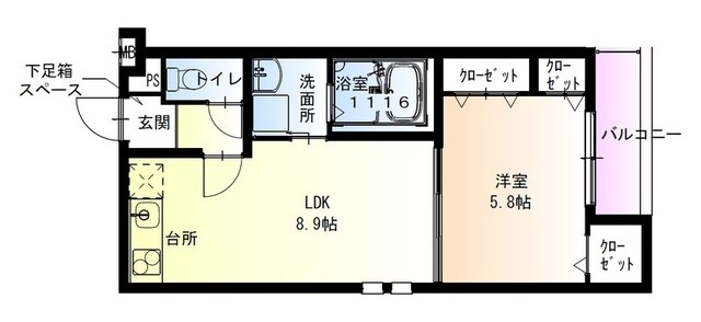 フジパレス弥刀Ⅱ番館の物件間取画像