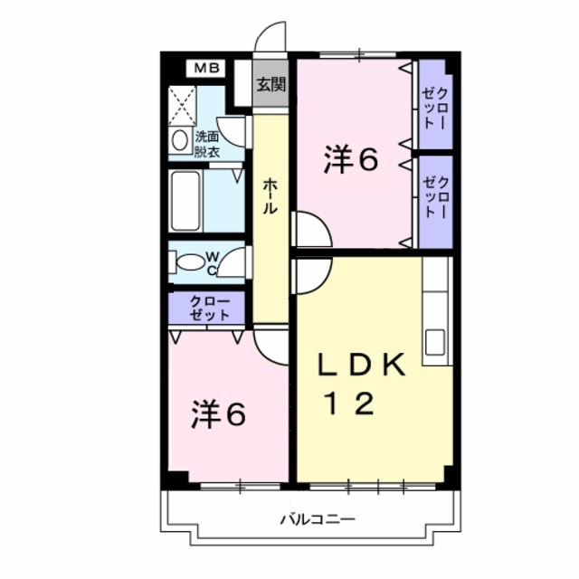 セゾン八尾東の物件間取画像