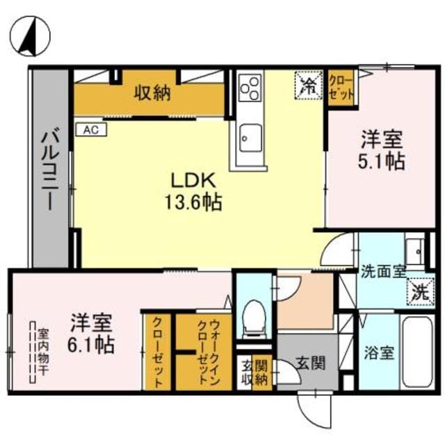 仮称D-ROOM恩智北町3丁目の物件間取画像