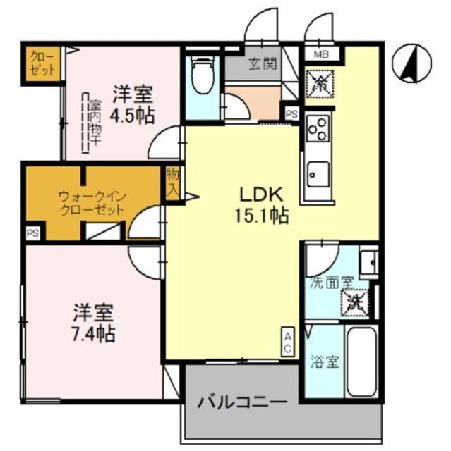 仮称D-ROOM恩智北町3丁目の物件間取画像