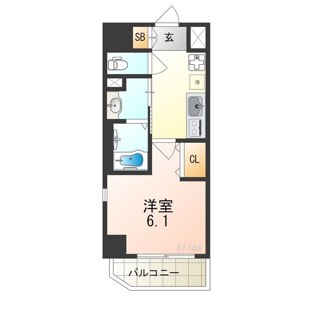 今里駅 徒歩9分 8階の物件間取画像