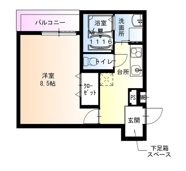 フジパレス住ノ江駅南ノースの物件間取画像