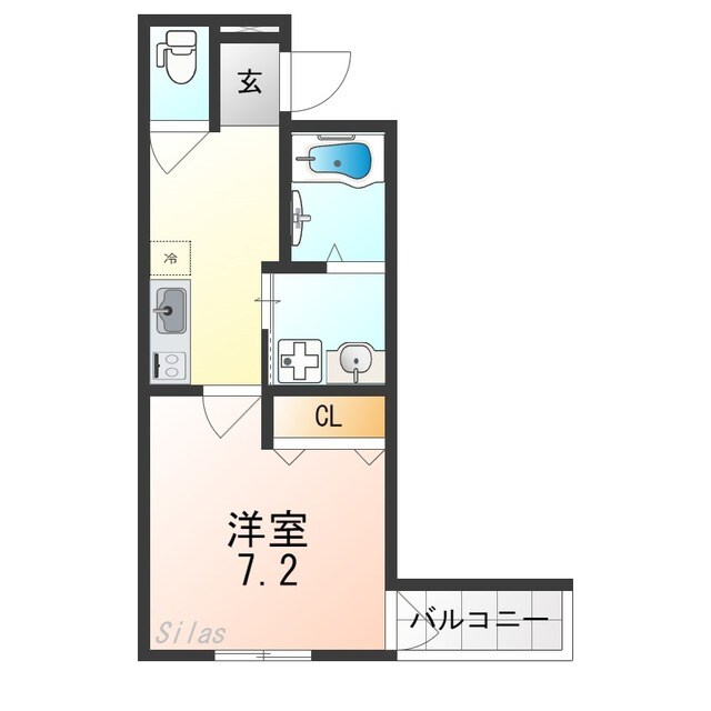 フジパレス住ノ江駅南サウスの物件間取画像