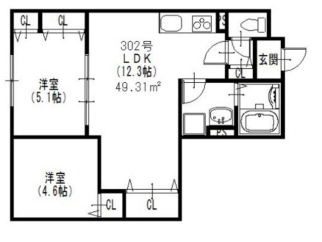 北巽駅 徒歩6分 3階の物件間取画像