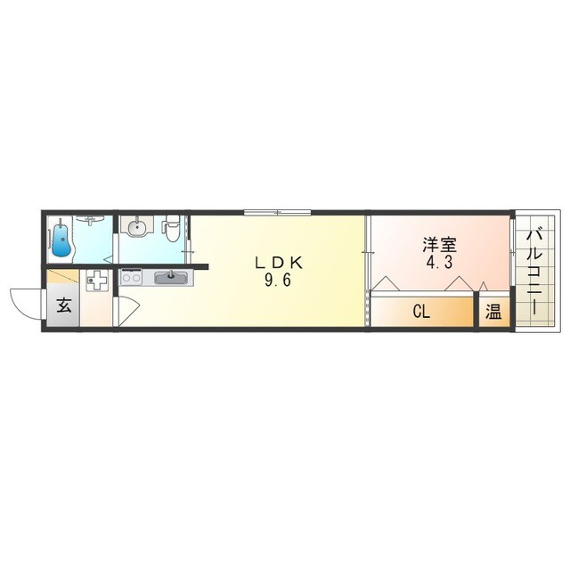 平野駅 徒歩6分 1階の物件間取画像