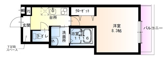 長原駅 徒歩2分 2階の物件間取画像