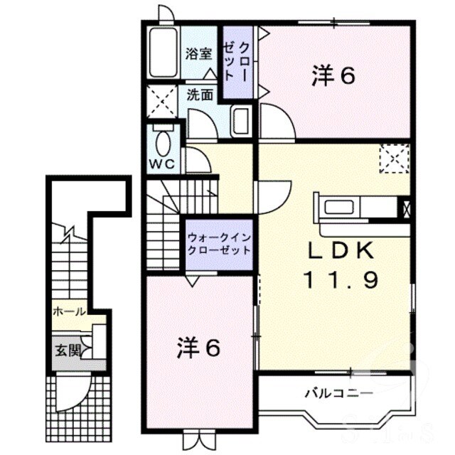 グラントゥールⅡの物件間取画像