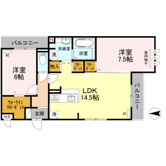 奈良駅 徒歩8分 3階の物件間取画像