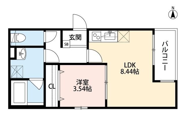 小路駅 徒歩4分 2階の物件間取画像