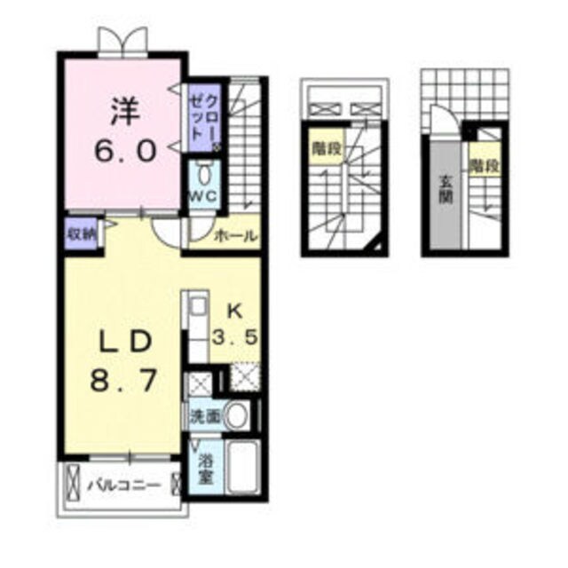 矢田駅 徒歩14分 3階の物件間取画像