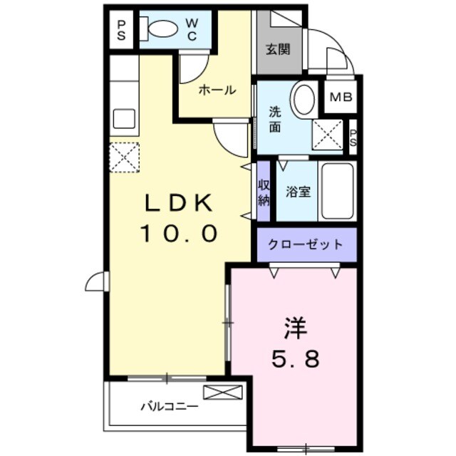 長原駅 徒歩5分 2階の物件間取画像