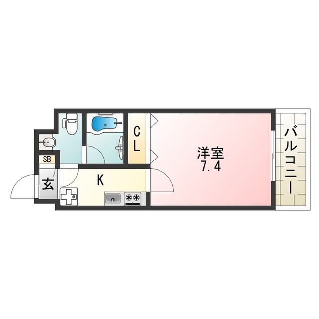 北田辺駅 徒歩6分 5階の物件間取画像